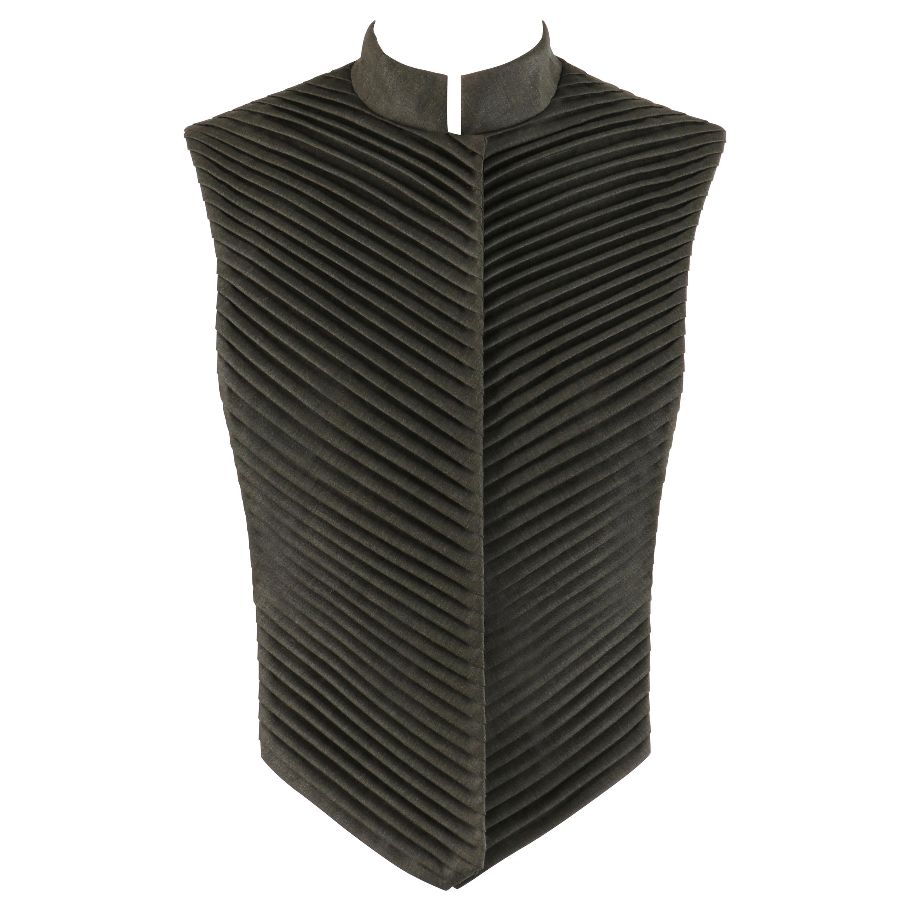 ALEXANDER McQUEEN A/W 1999 “The Overlook” Chinese Armor Style Pleated Vest   For Sale