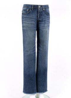 ALEXANDER McQUEEN A/W 2000 Denim Raw Hem Mid Rise Straight Leg Jeans