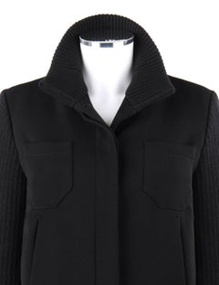 ALEXANDER McQUEEN A/W 2000 "Eshu" Black Wool & Rib Knit Sweater Jacket