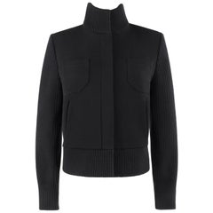 ALEXANDER McQUEEN A/W 2000 "Eshu" Black Wool & Rib Knit Sweater Jacket