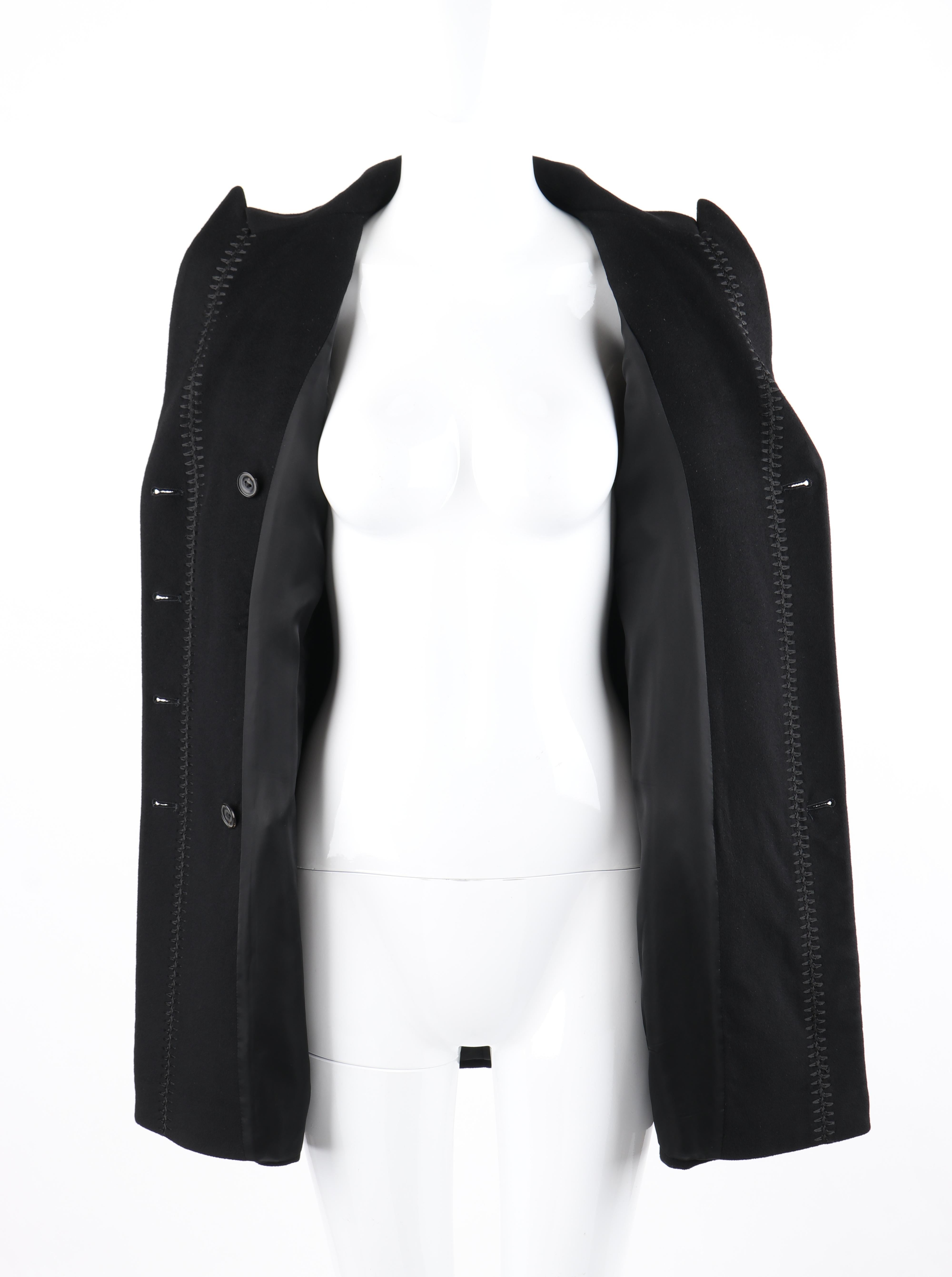Women's ALEXANDER McQUEEN A/W 2002 “Supercalifragilistic” Black Cashmere Jacket Blazer