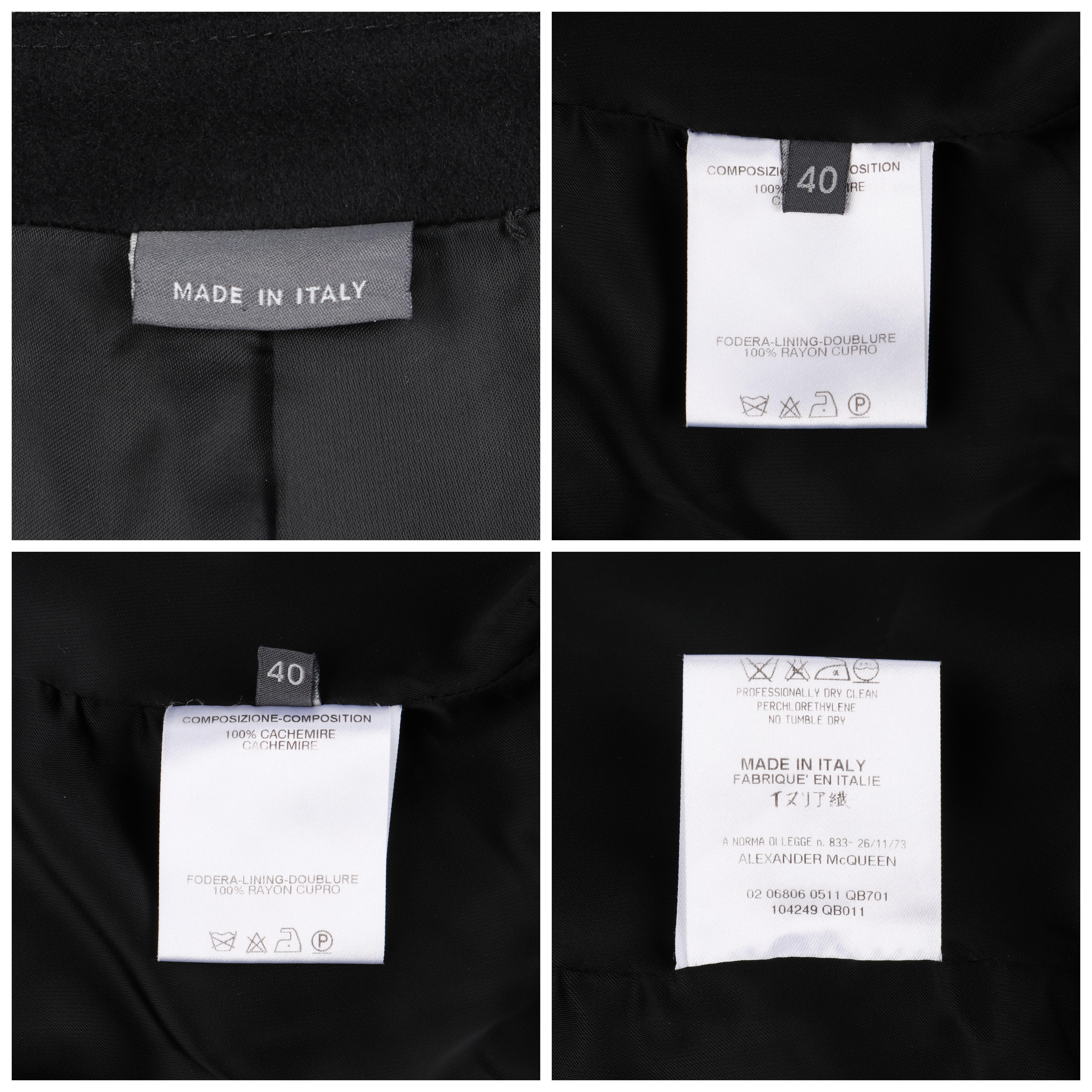 ALEXANDER McQUEEN A/W 2002 “Supercalifragilistic” Black Cashmere Jacket Blazer 2