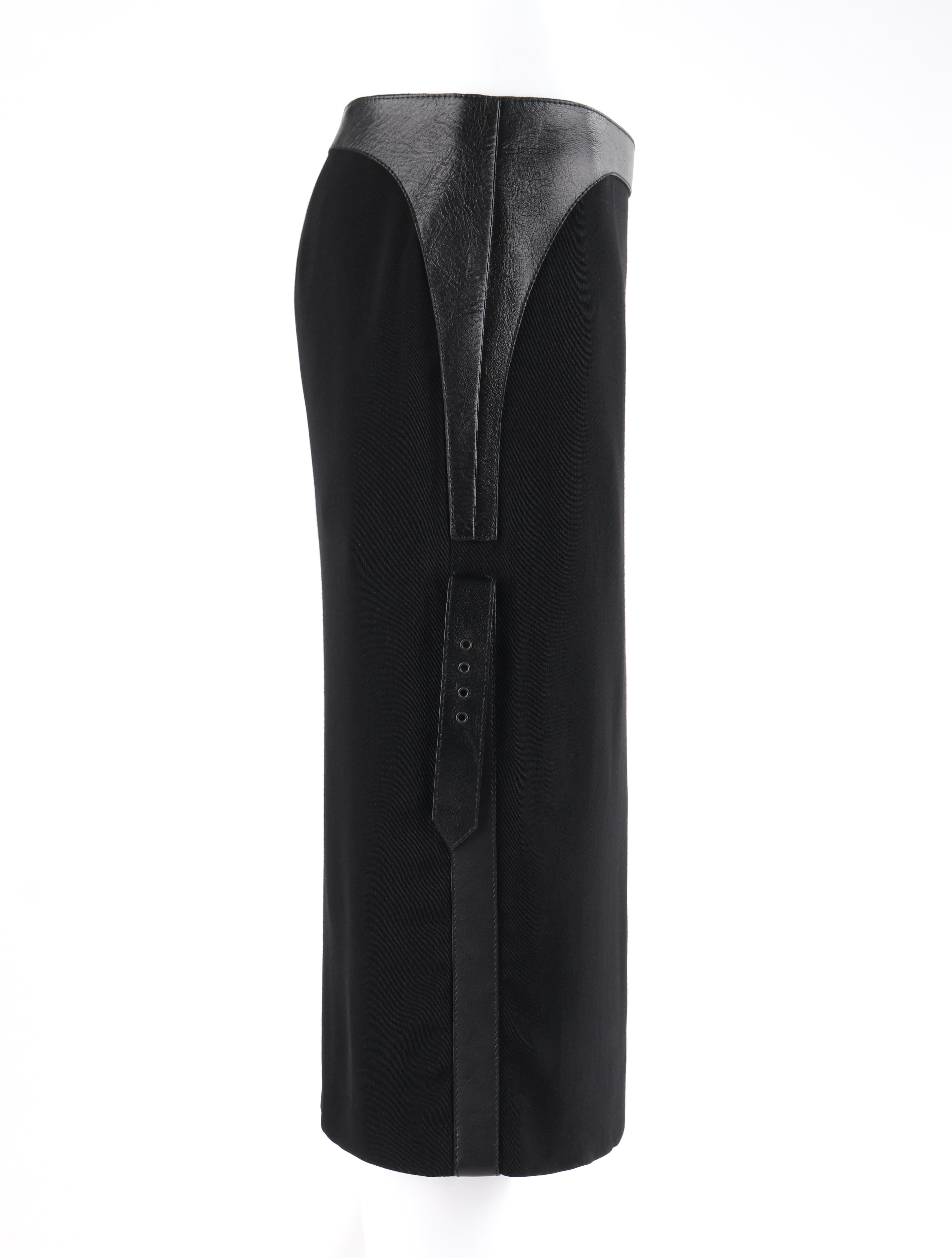 ALEXANDER McQUEEN H/W 2002 „Supercalifragilistic“ Leder-Anzug-Set mit Harness-Rock und Anzug im Angebot 2