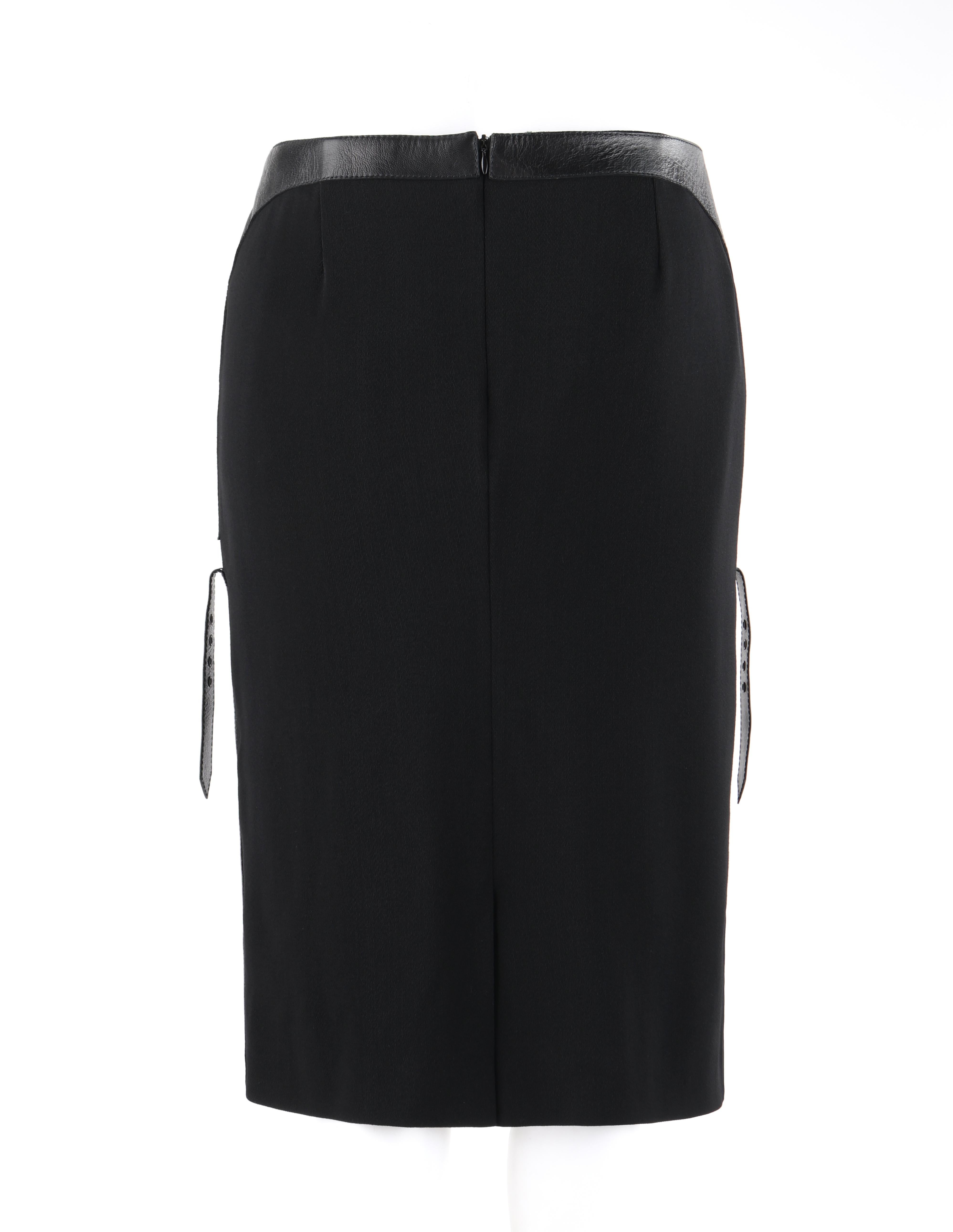 Ensemble ALEXANDER McQUEEN A/W 2002 « Supercalifragilistic » avec jupe harnais en cuir en vente 3