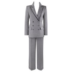 ALEXANDER McQUEEN A/W 2003 "Scanners" 2 Pc Double Breasted Jacket Pant Suit Set