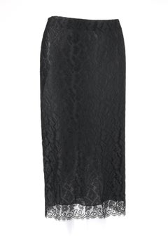ALEXANDER McQUEEN A/W 2003 "Scanners" Black Lace Exposed Zipper Pencil Skirt
