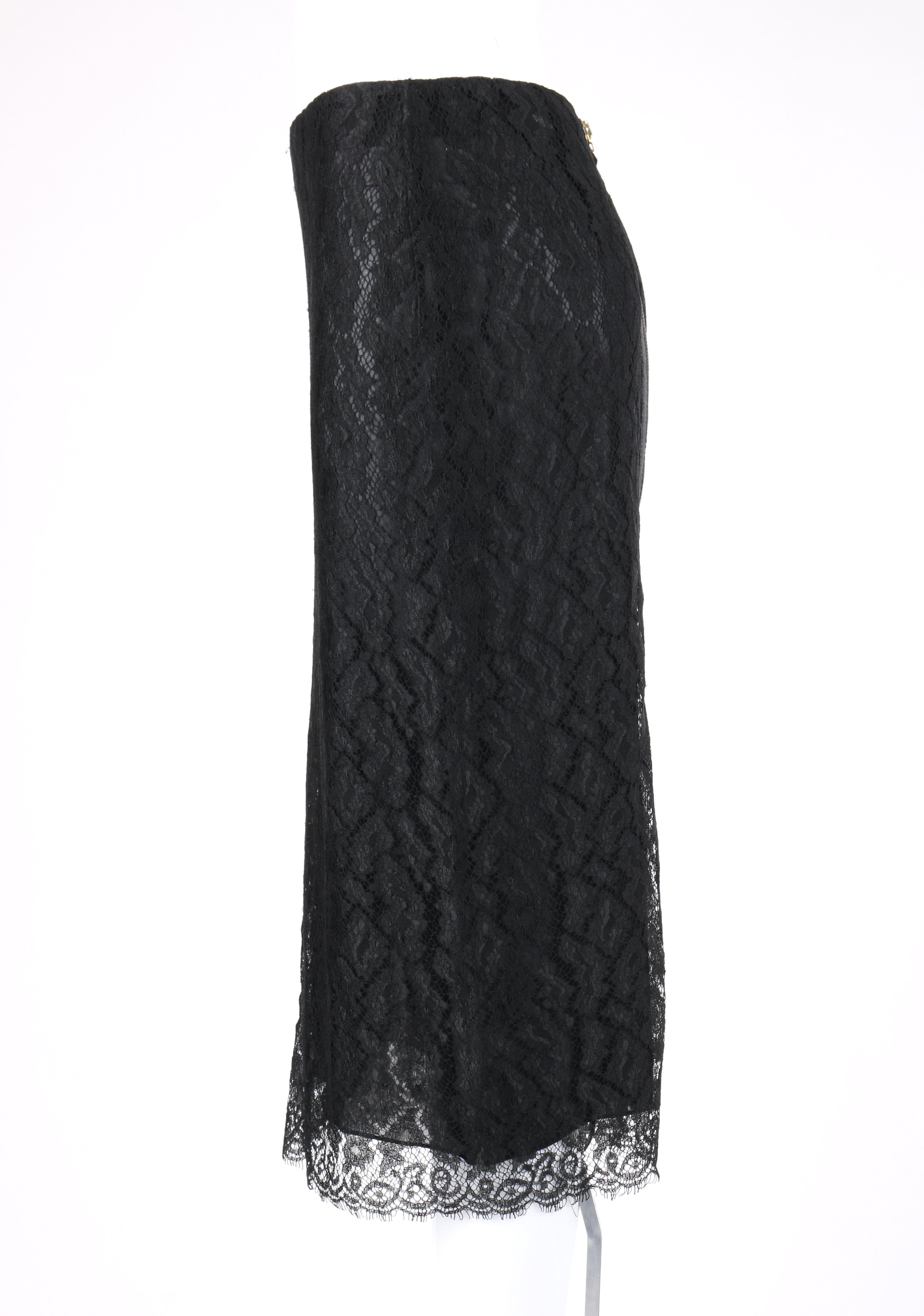 black pencil skirt with zipper