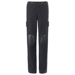 ALEXANDER McQUEEN A/W 2003 "Scanners" High Waisted Leather Knee Pad Cargo Pants