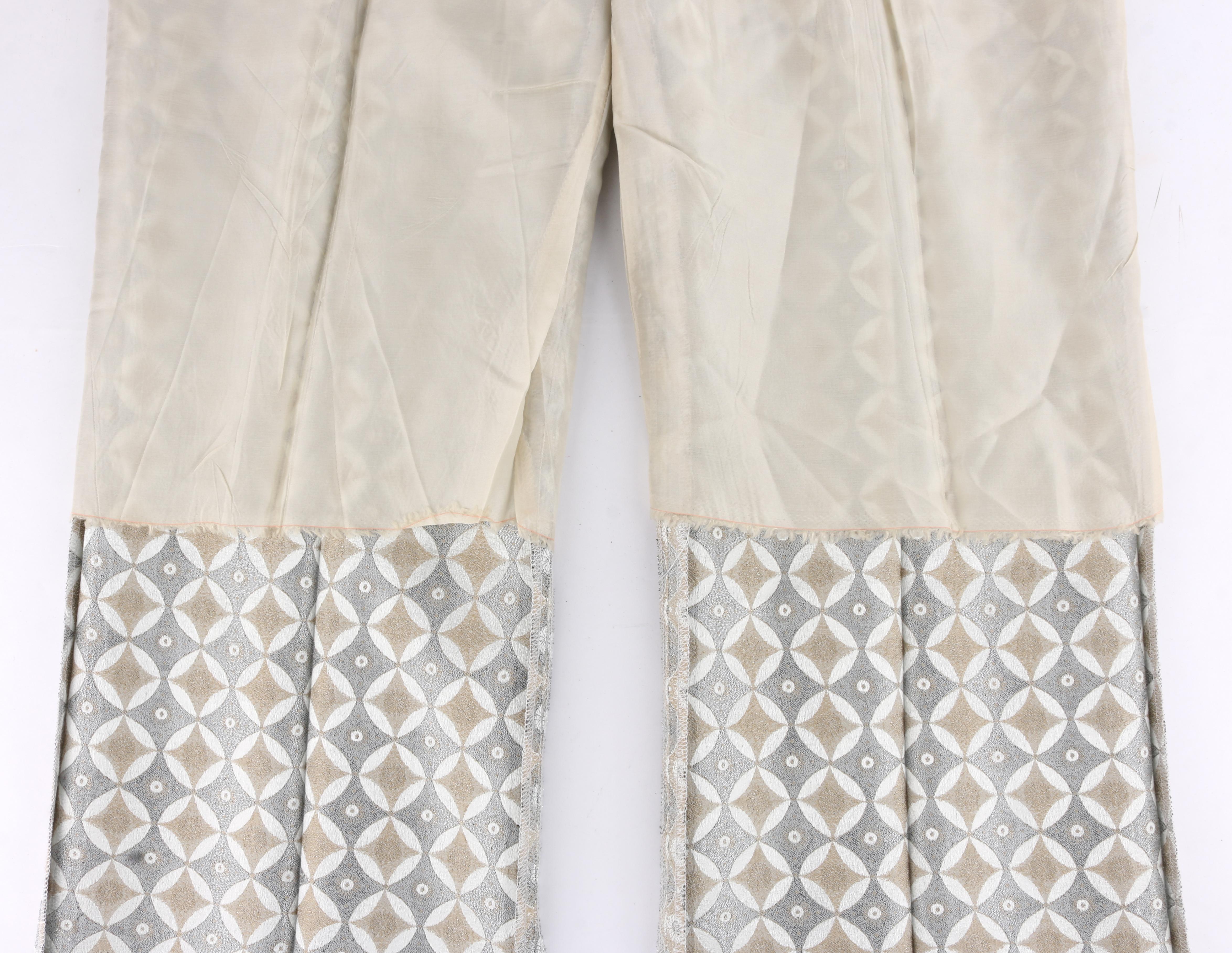 Donna Pantaloni con taglio a stivale geometrico metallizzato ALEXANDER McQueen A/I 2003 