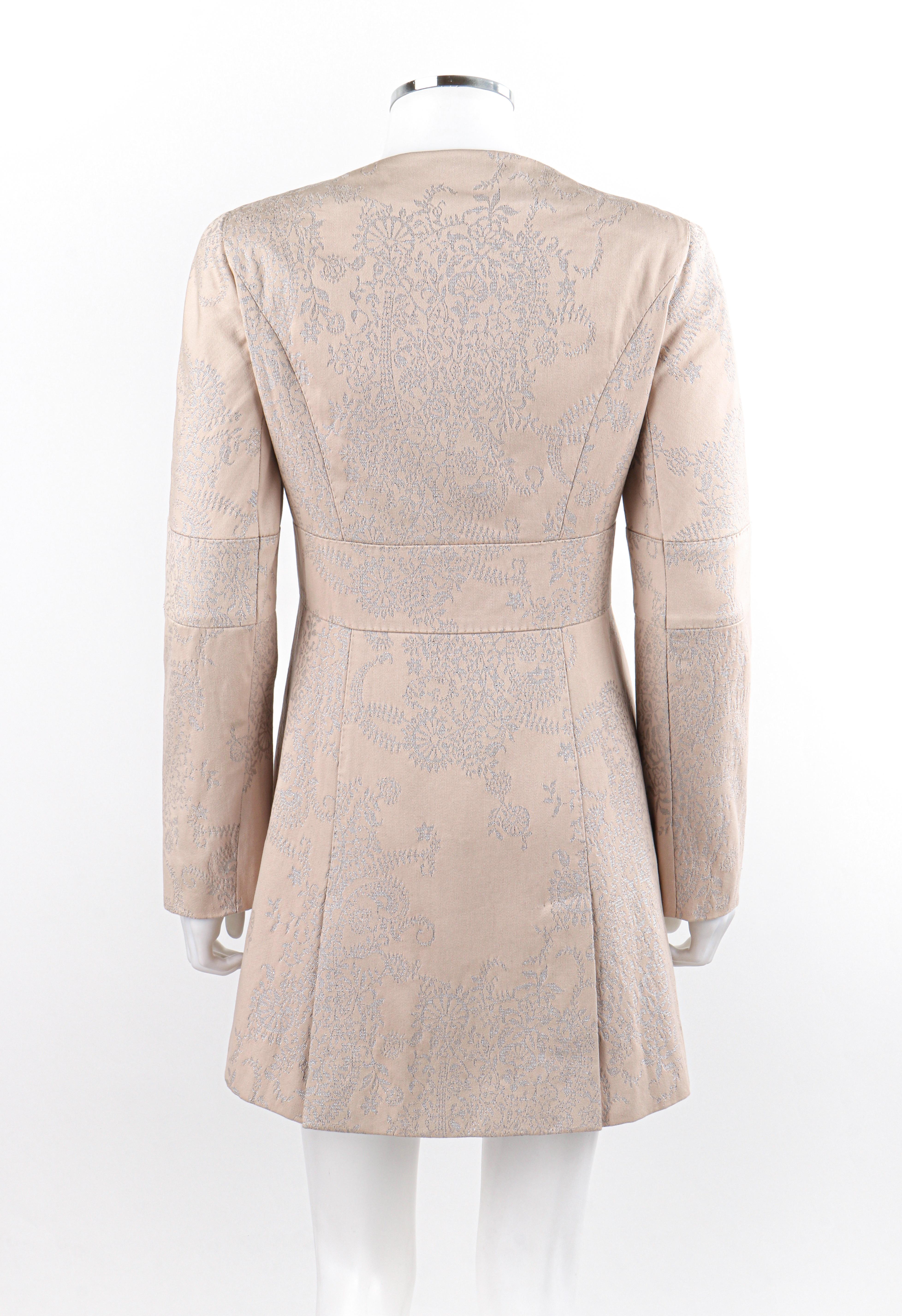 Women's ALEXANDER McQUEEN A/W 2004 “Pantheom as Lecum” Pink Metallic Embroidered Coat For Sale