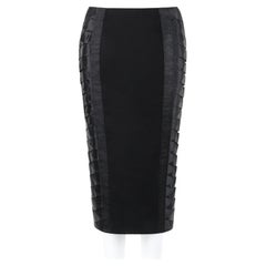 ALEXANDER McQUEEN A/W 2005 "Man Who Knew Too Much" Black Lace-up Pencil Skirt