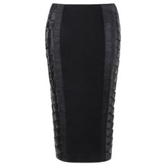 ALEXANDER McQueen A/I 2005 "Man Who Knew Too Much" - Gonna a tubino nera allacciata