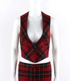 ALEXANDER McQUEEN A/W 2006 "The Widows of Culloden" Tartan 2pc Vest & Pants Set