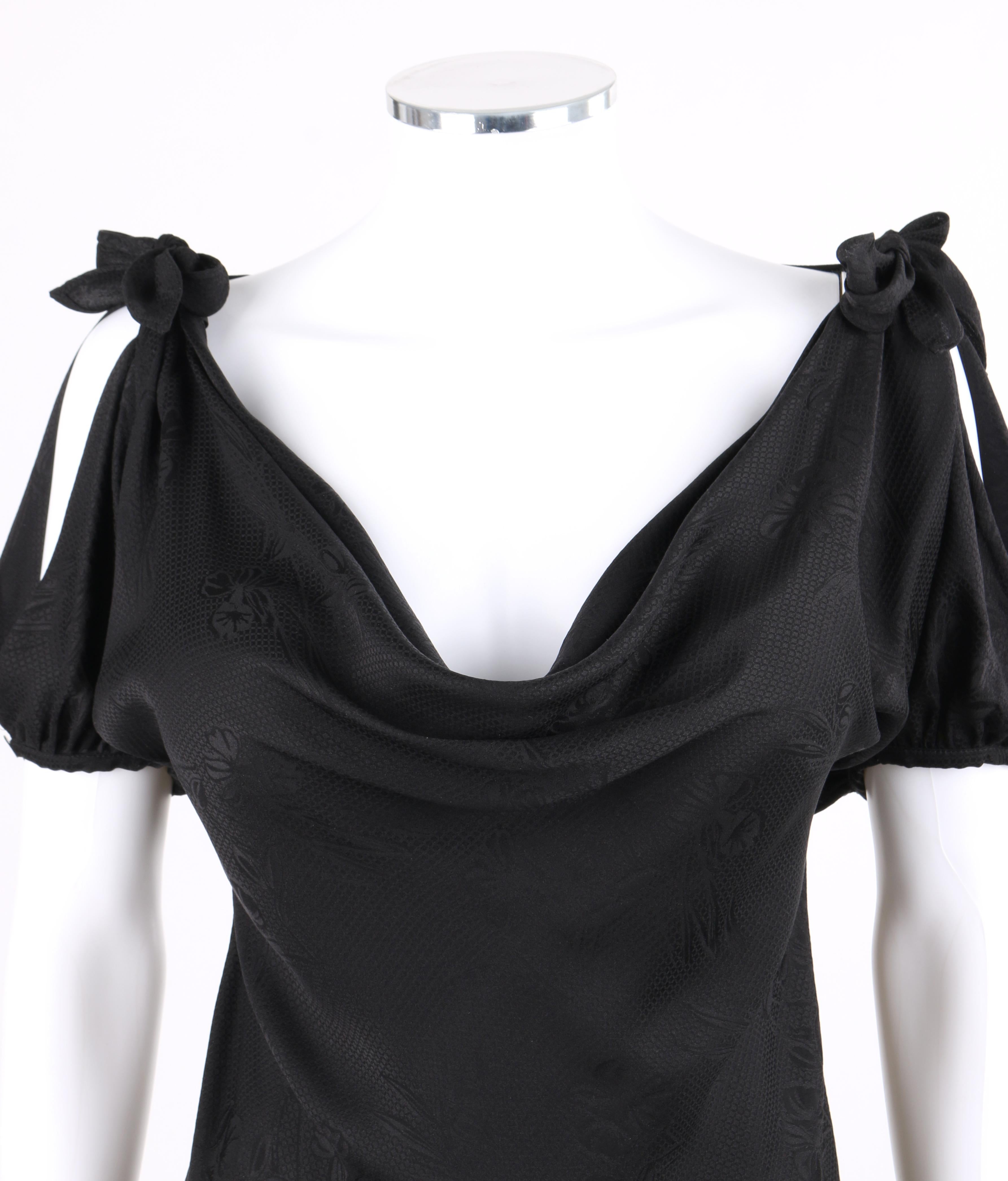 brocade black blouse