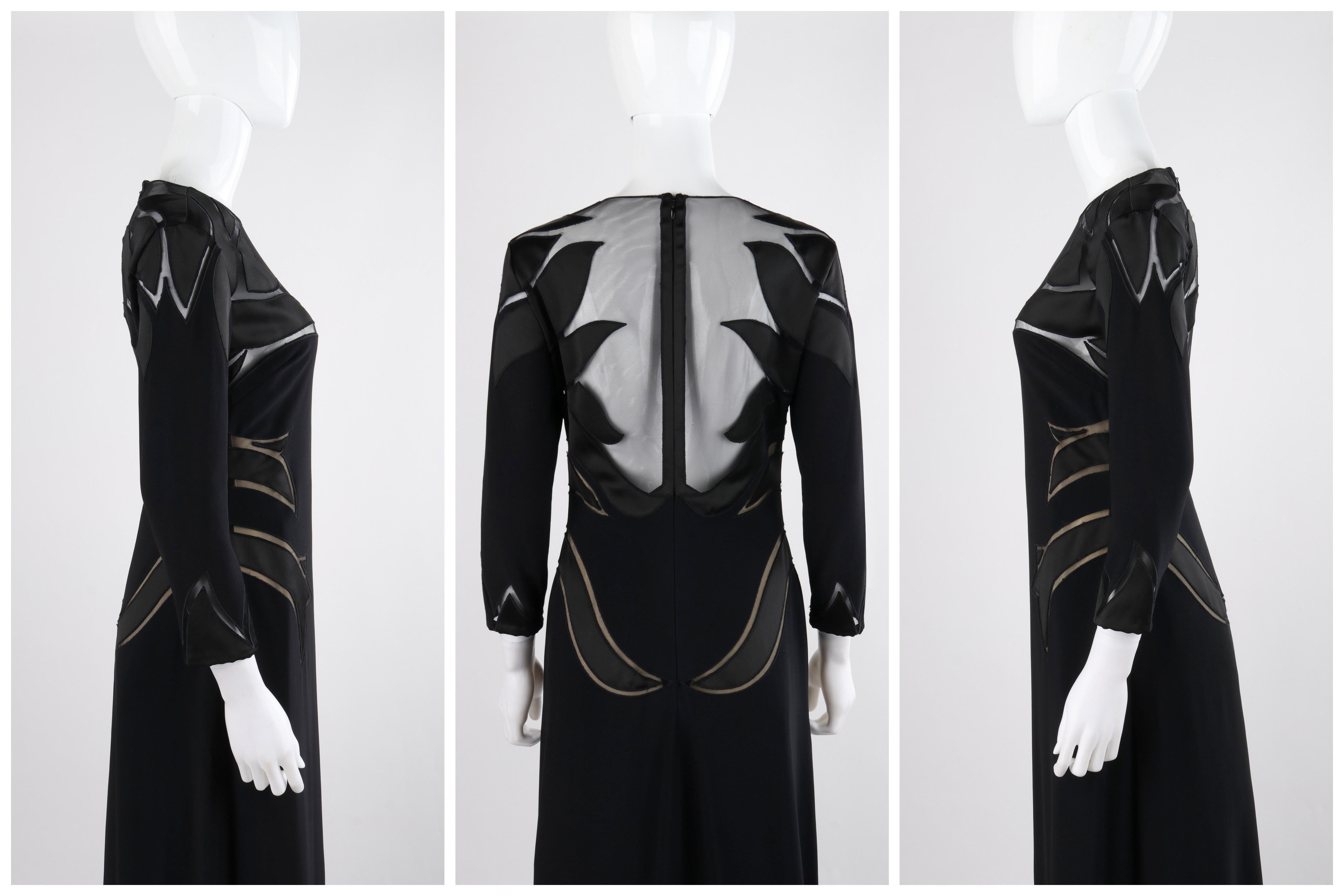 ALEXANDER McQUEEN A/H 2007 - Robe noire transparente à manches longues en forme de cœur  en vente 2