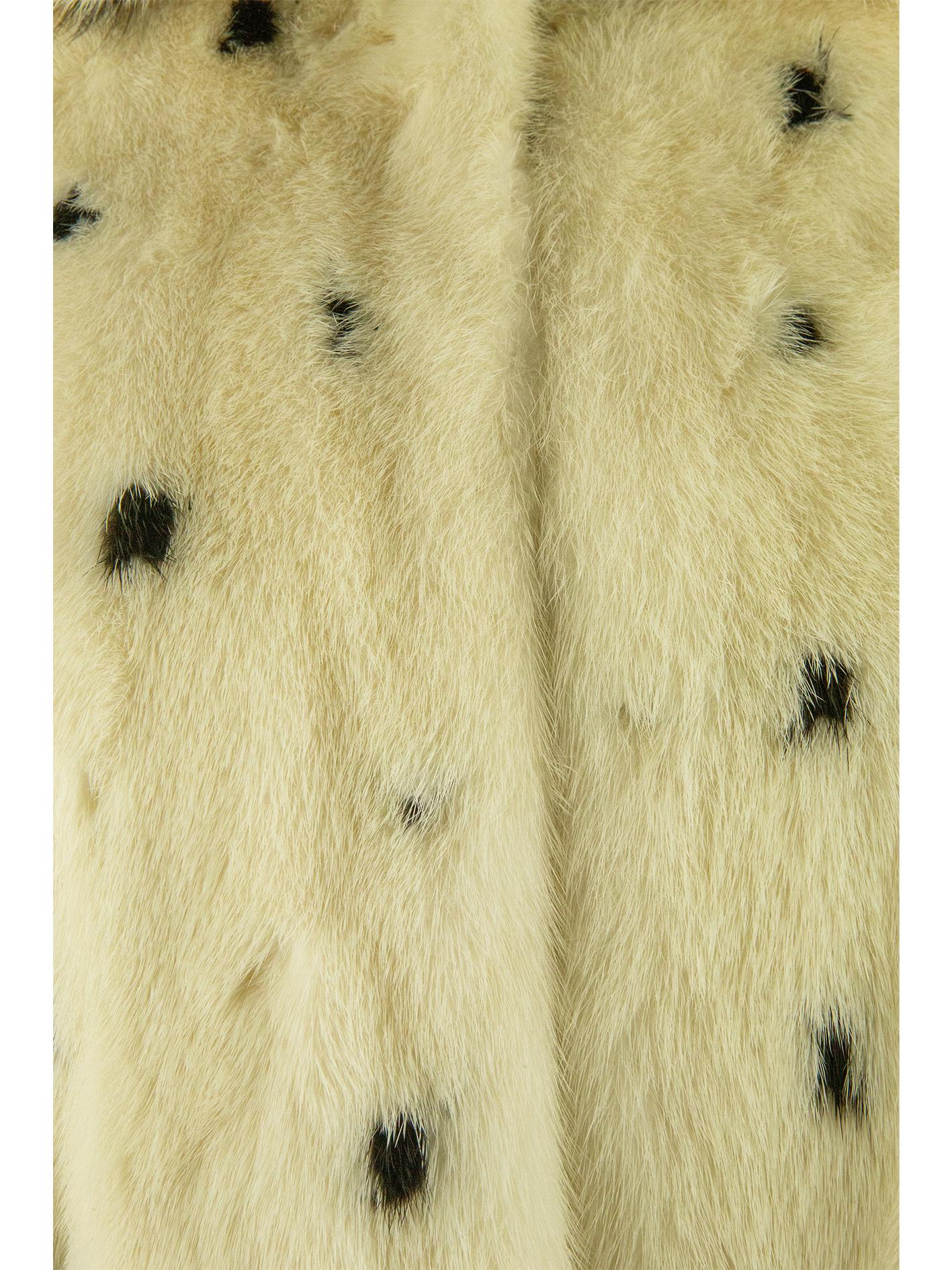 Beige Alexander Mcqueen A/W 2008 RTW Dalmatian Mink Coat For Sale