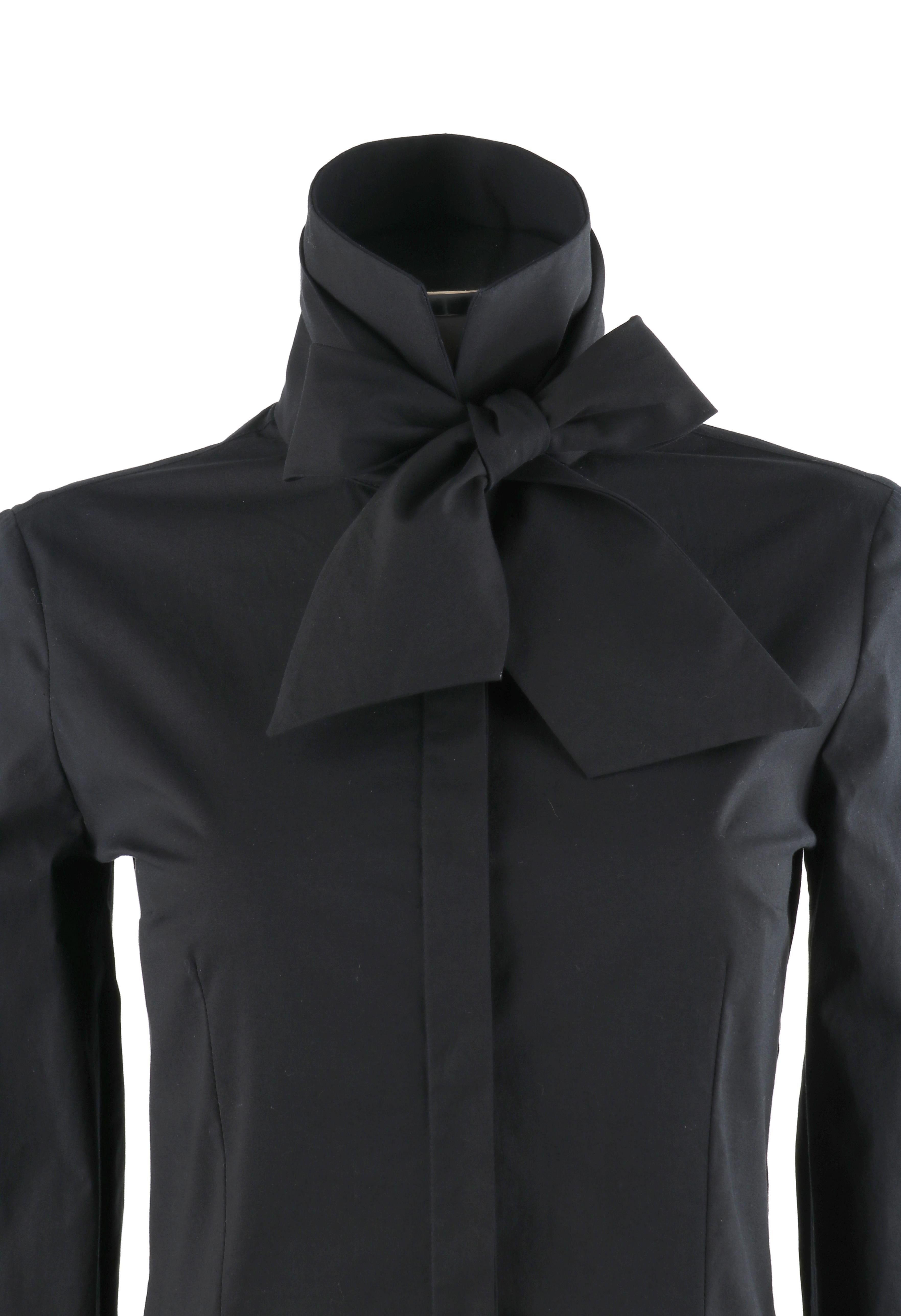 Women's ALEXANDER McQUEEN A/W 2008 “The Girl Who Lived In The Tree” Black Tie Blouse