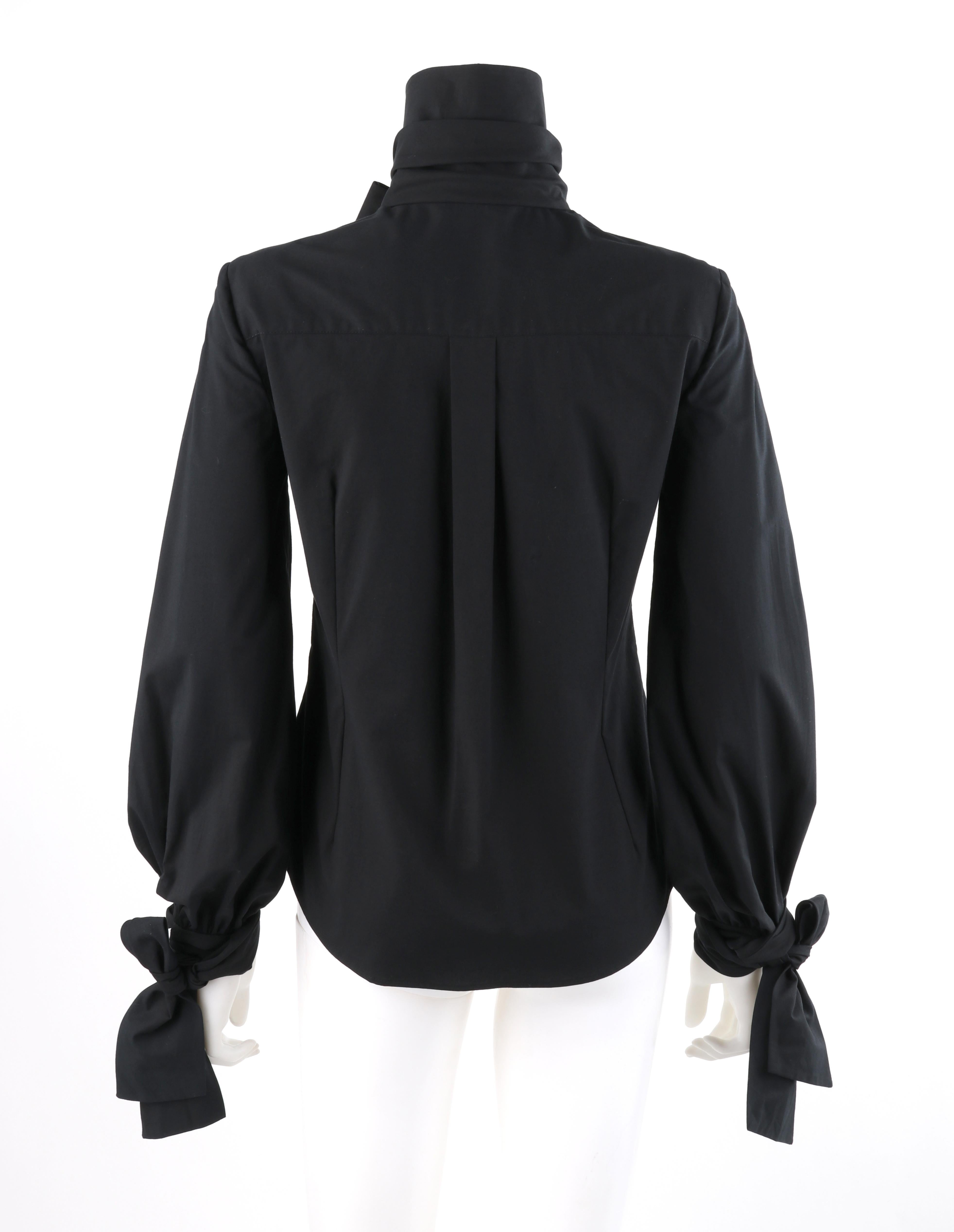ALEXANDER McQUEEN A/W 2008 “The Girl Who Lived In The Tree” Black Tie Blouse 3