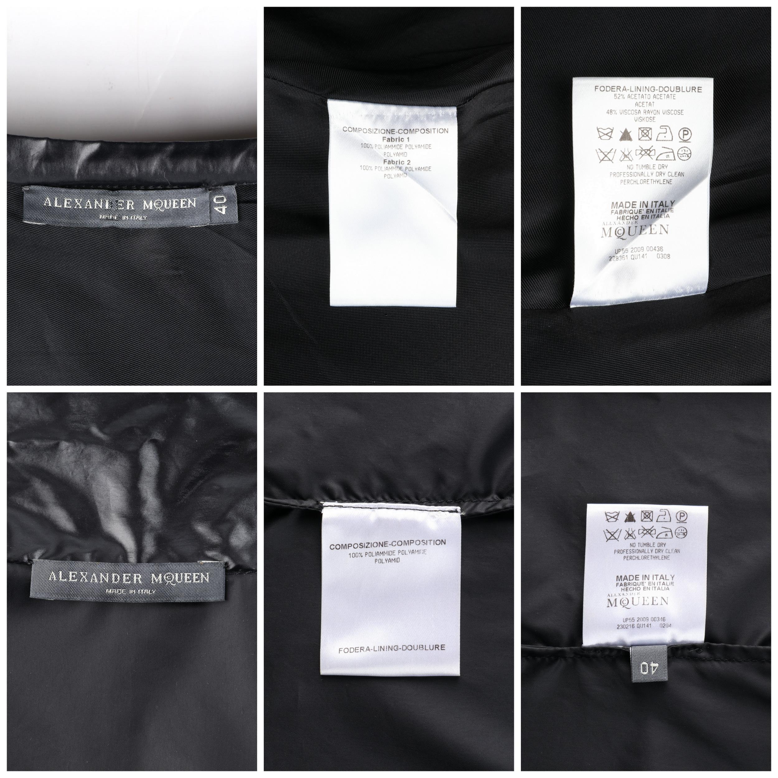 ALEXANDER McQUEEN A/W 2009 “The Horn Of Plenty” Black Trash Bag Shirt Skirt Set 5