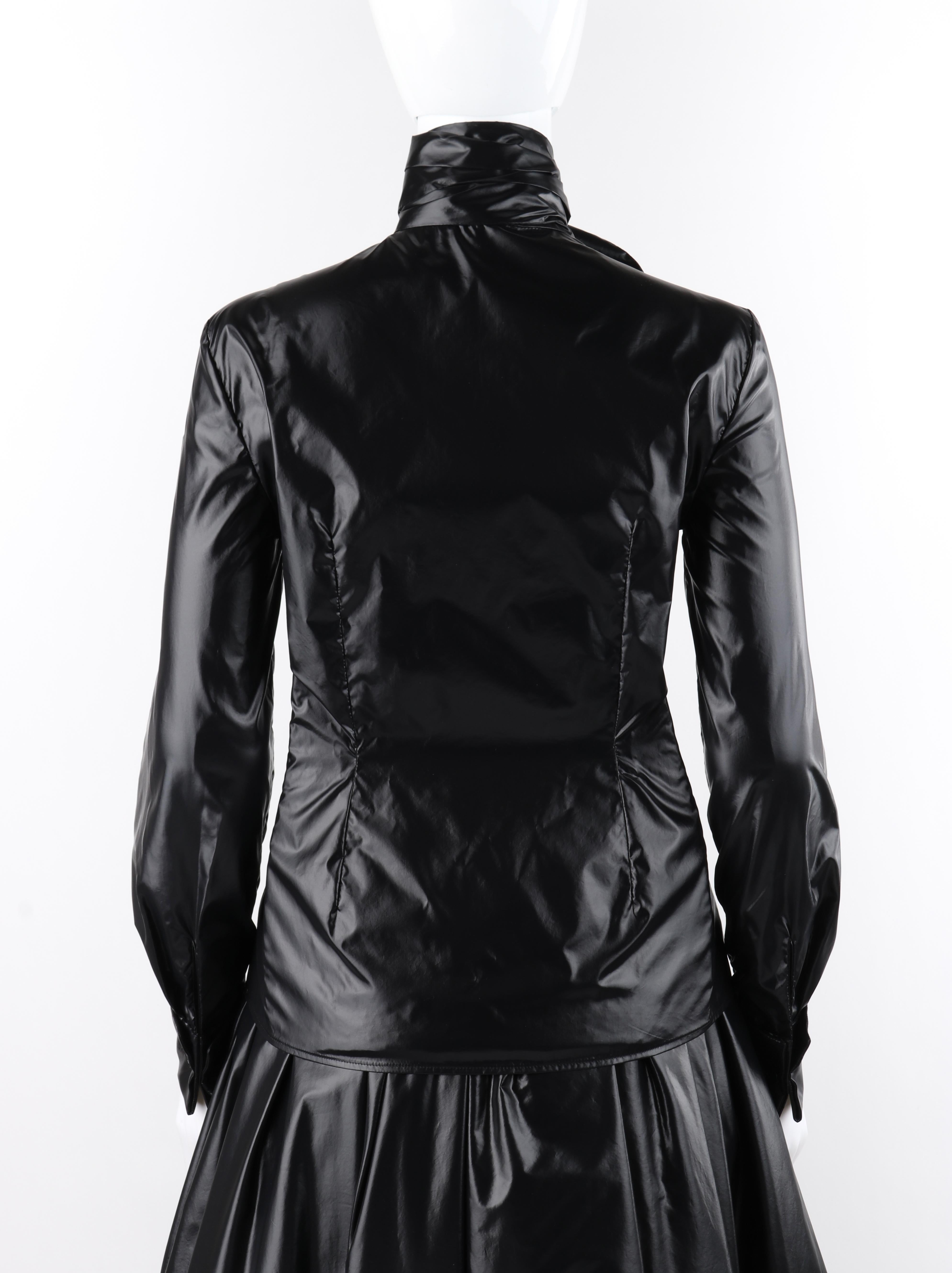 ALEXANDER McQUEEN A/W 2009 “The Horn Of Plenty” Black Trash Bag Shirt Skirt Set In Good Condition In Thiensville, WI