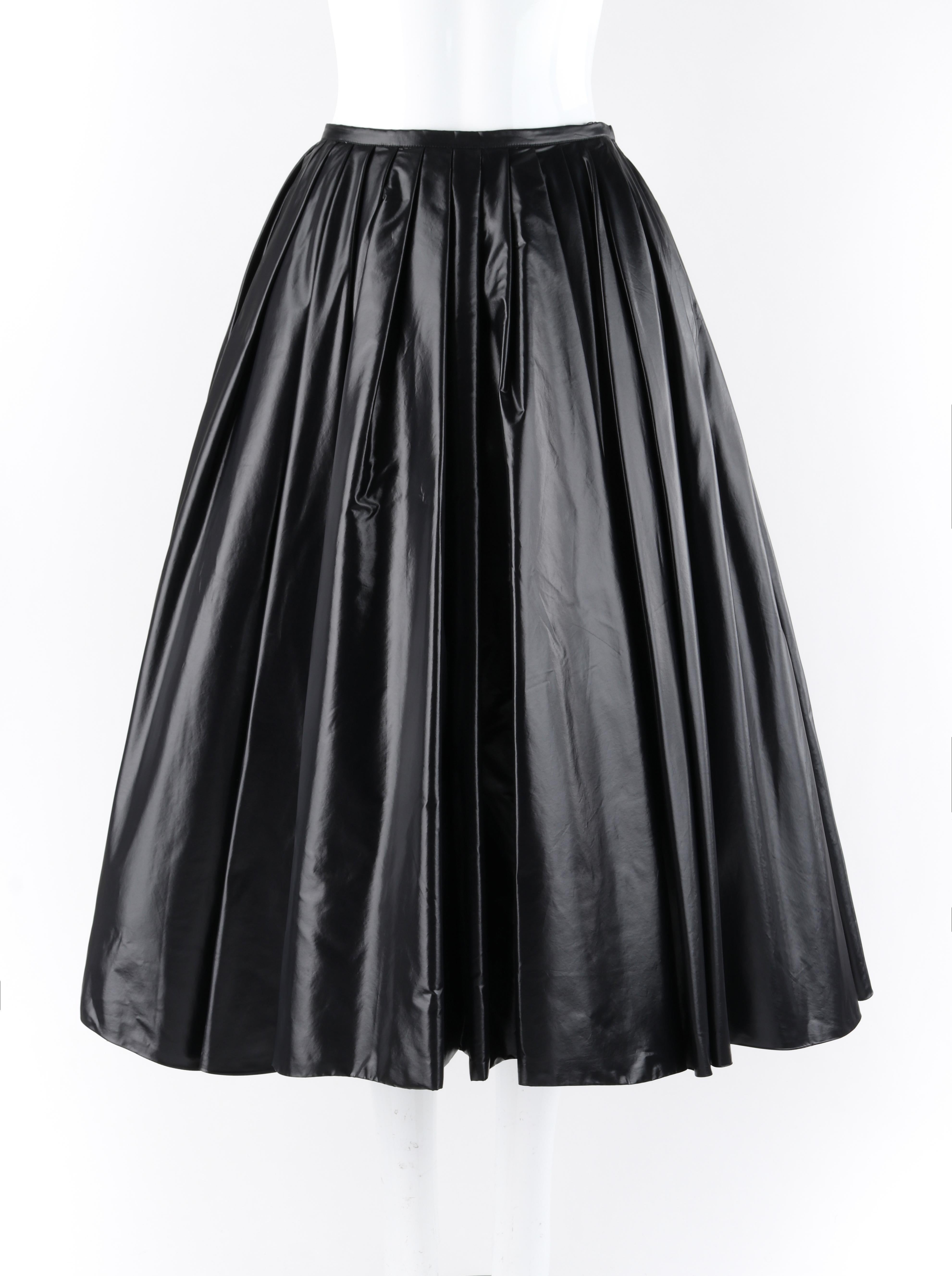 Women's ALEXANDER McQUEEN A/W 2009 “The Horn Of Plenty” Black Trash Bag Shirt Skirt Set