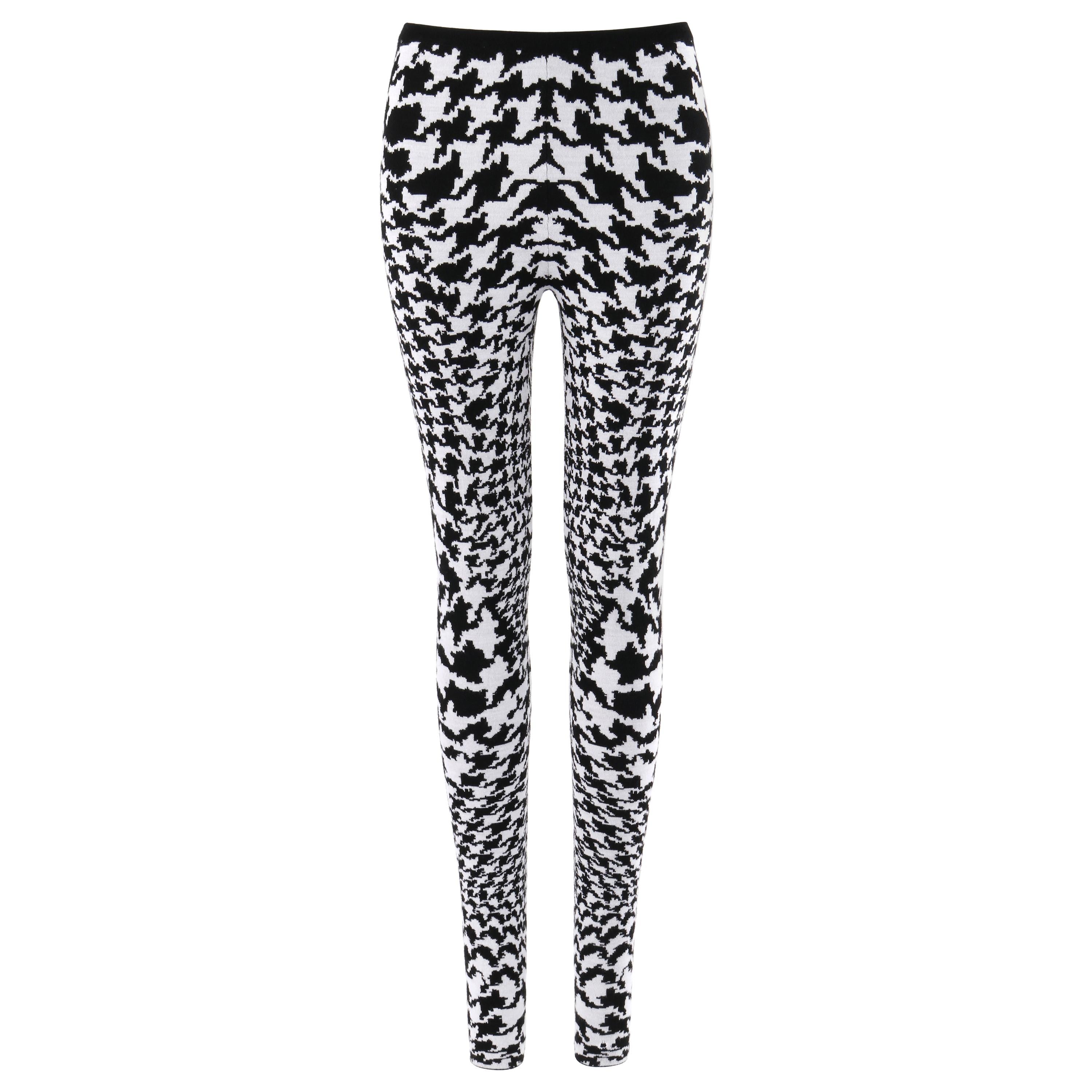 ALEXANDER McQUEEN A/W 2009 “The Horn Of Plenty” Dogtooth Knit Stretch Legging For Sale