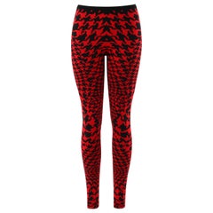 Vintage ALEXANDER McQUEEN A/W 2009 “The Horn Of Plenty" Dogtooth Wool Knit Legging NWT