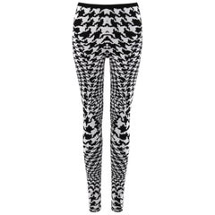 ALEXANDER McQUEEN A/H 2009 "The Horn Of Plenty" Legging Pantalon en maille de laine à dents de chien