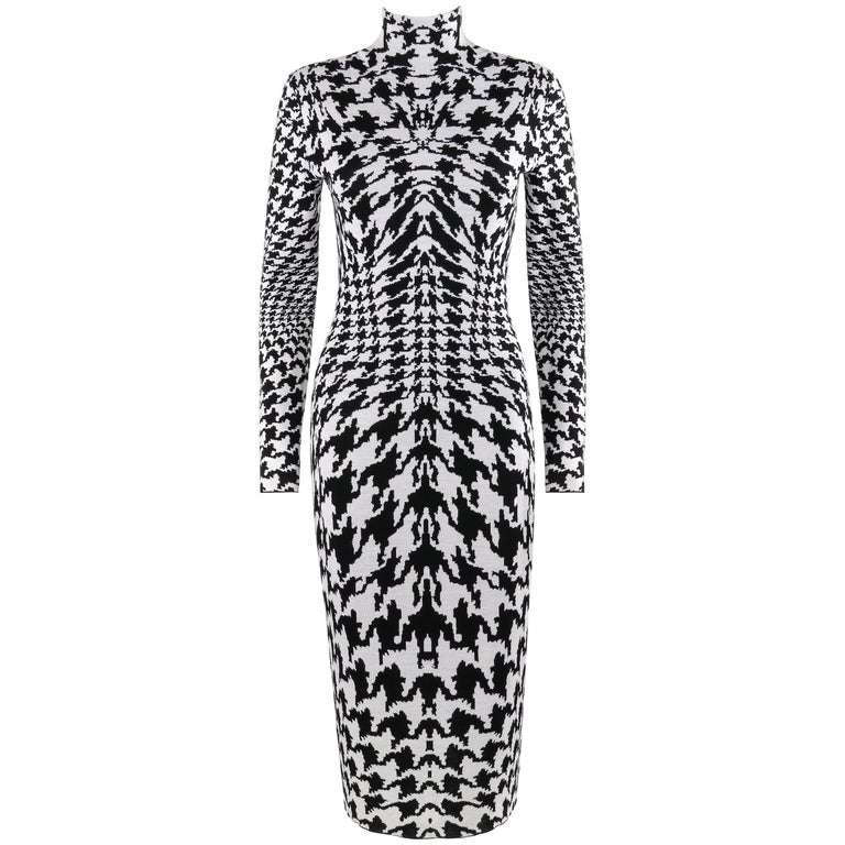 white christmas dresses Alexander McQueen Grain de Poudre Layered Midi Dress, Black, Women's, 2 main image 0