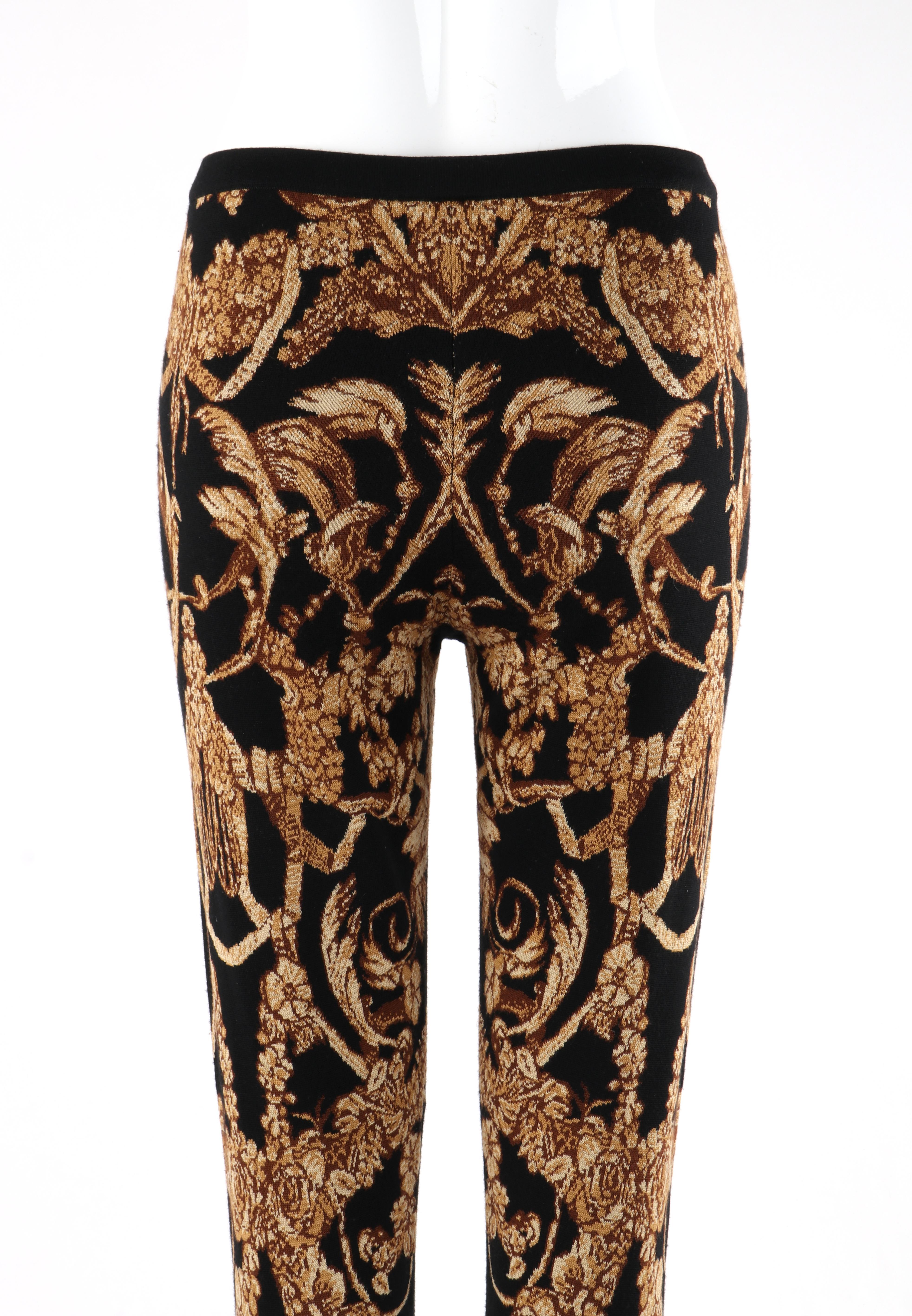 ALEXANDER McQUEEN A/W 2010 “Angels & Demons” Grinling Gibbons Knit Leggings In Excellent Condition For Sale In Thiensville, WI