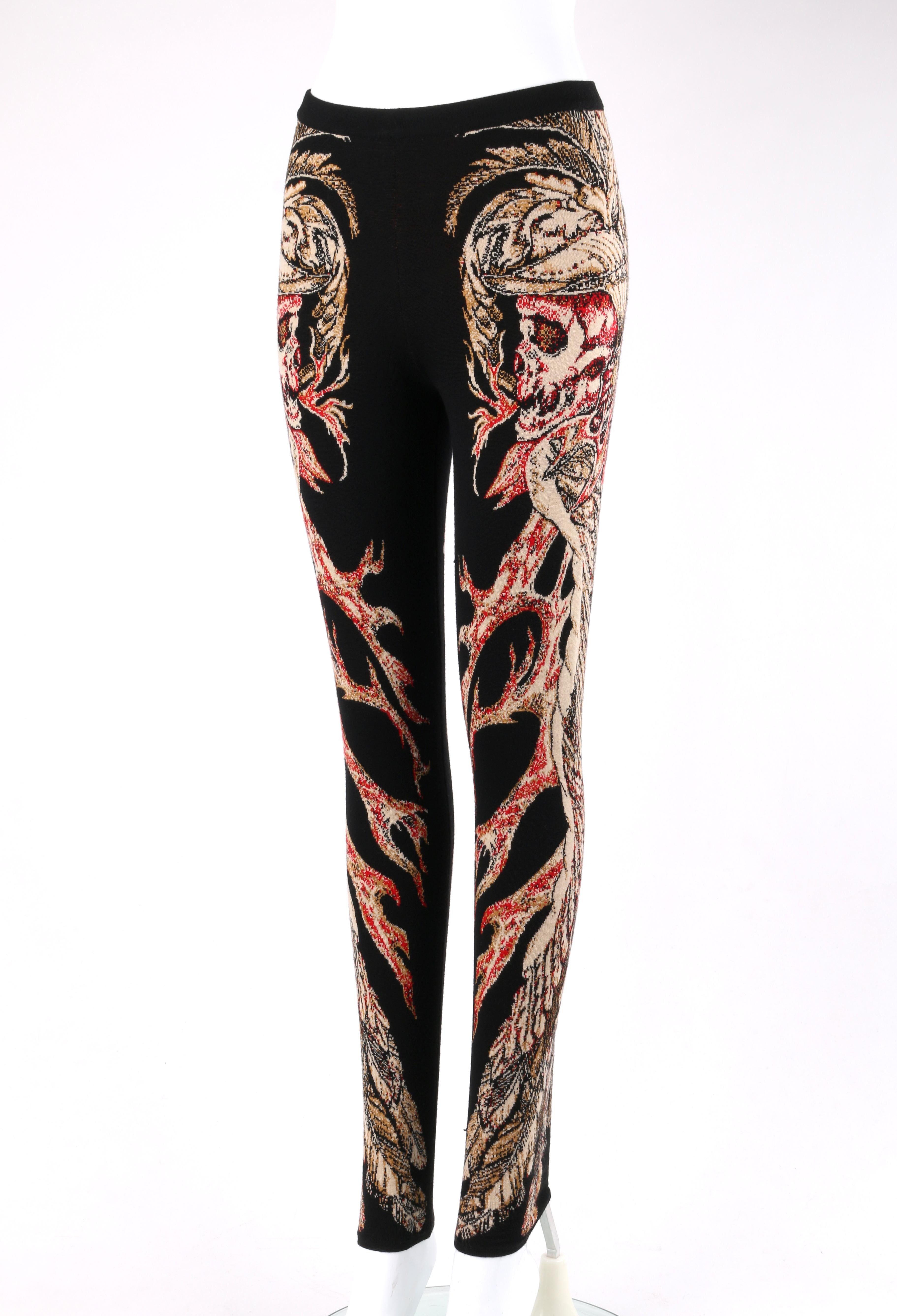 ALEXANDER McQUEEN A/W 2010 “Angels & Demons” “Hells Angels” Leggings RARE In Good Condition For Sale In Thiensville, WI