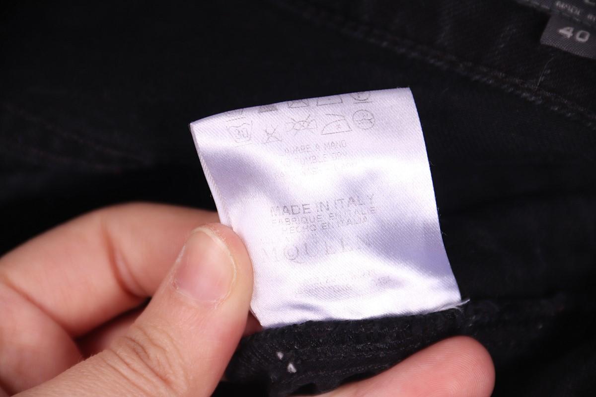 Black Alexander McQueen A/W 2010 'Angels & Demons' Winged-Skull Jeans For Sale