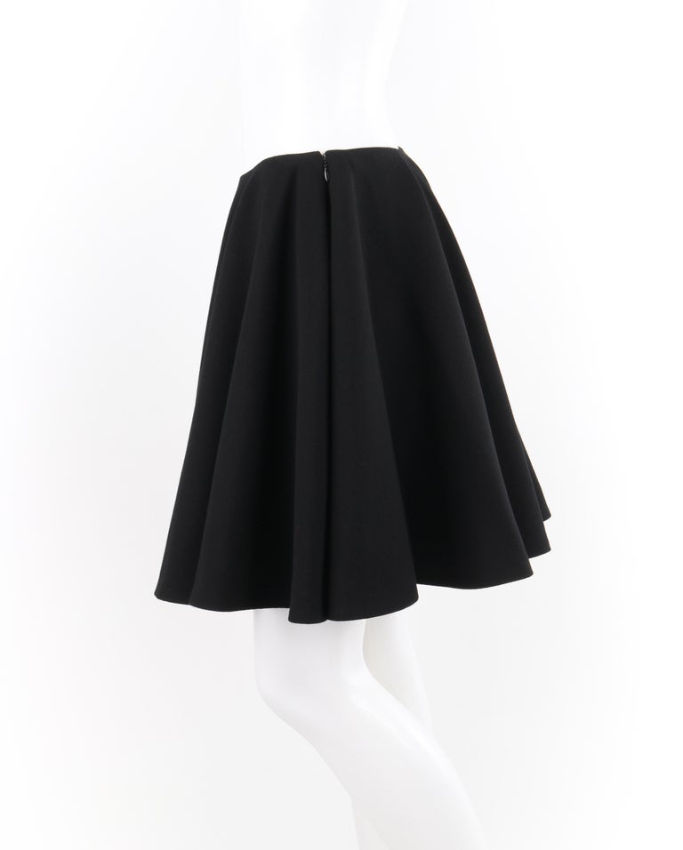 ALEXANDER McQUEEN A/W 2012 Black Wool Silk Above-The-Knee