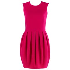 ALEXANDER McQUEEN A/W 2012 Fuchsia Pink Wool Bubble Pegged Mini Dress Size 40 