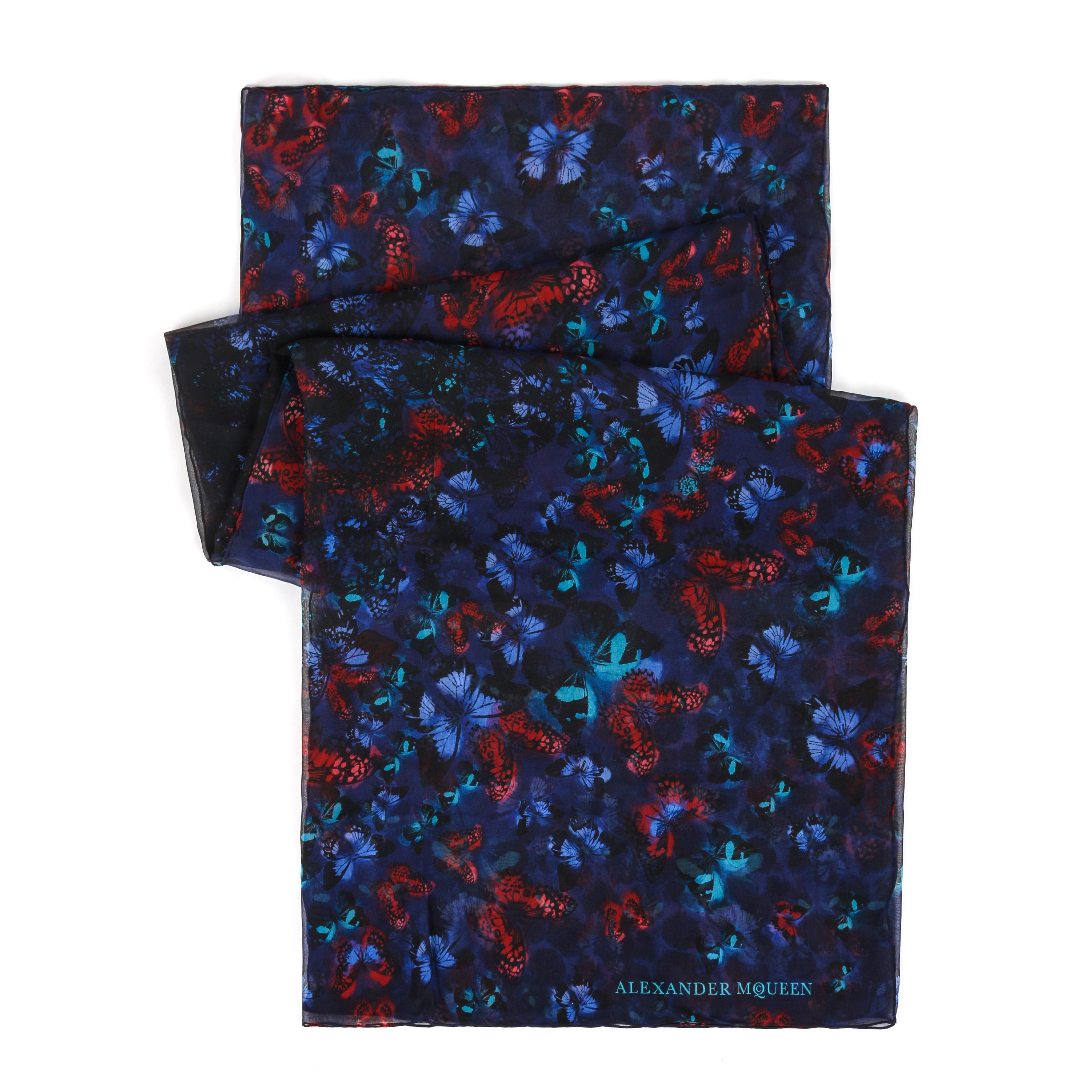 alexander mcqueen scarf butterfly