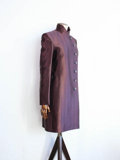 Alexander McQueen A/W02 'Supercalifragilistic' Burgundy Embroidered Coat