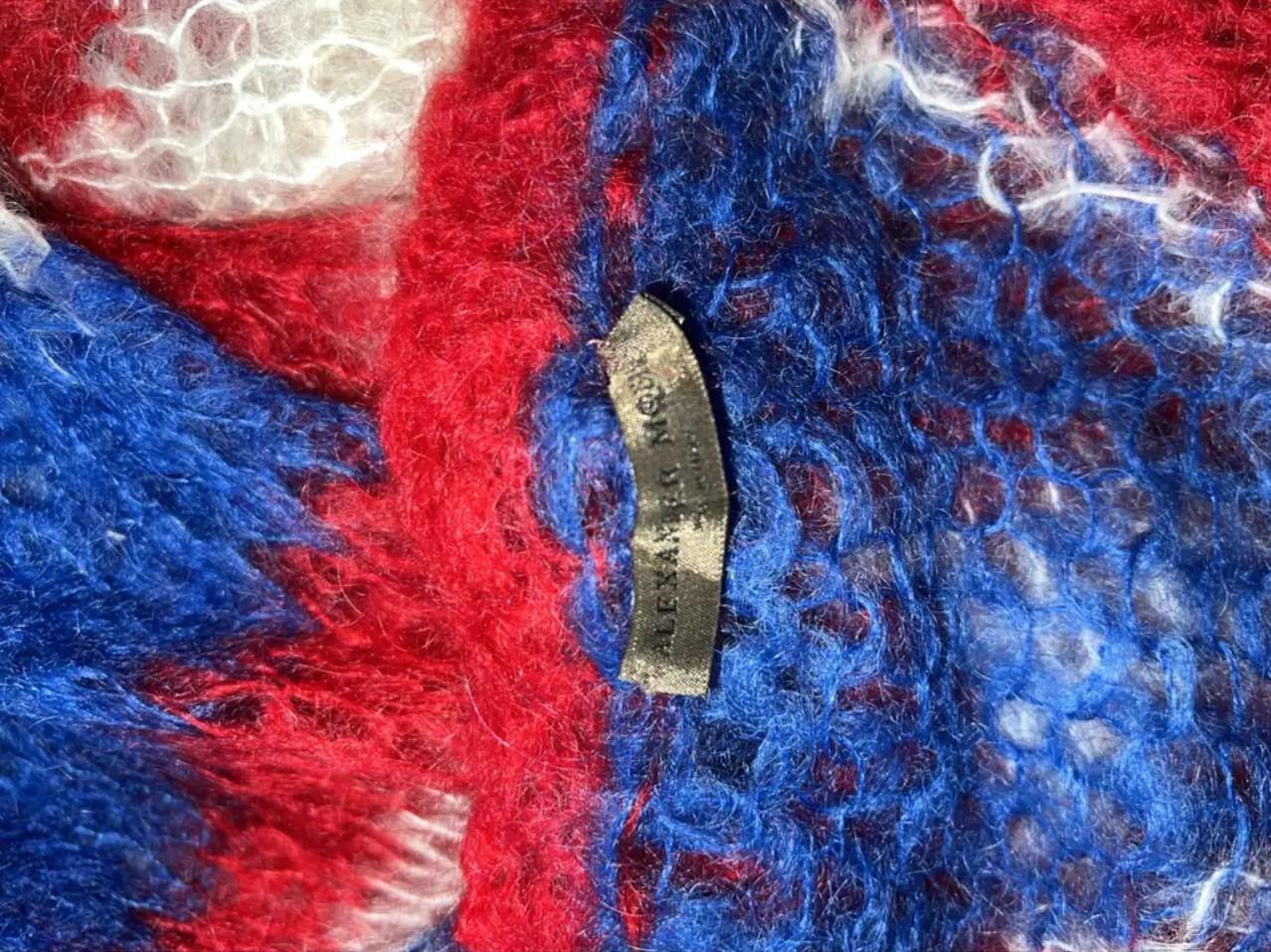 Alexander McQueen A/W08 'The Girl Who Lived In The Tree' maglia Union Jack in mohair in vendita 6