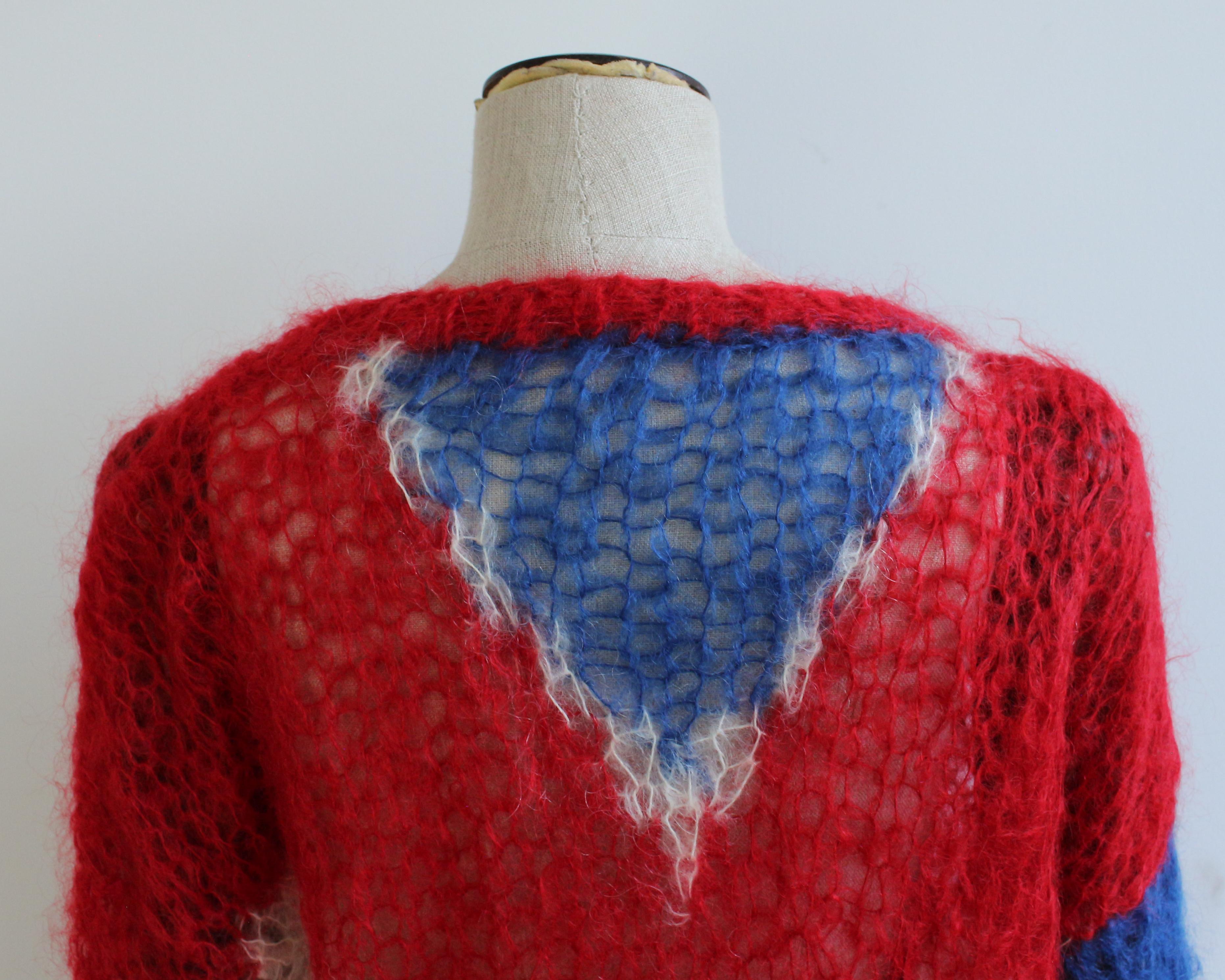 Alexander McQueen A/W08 'The Girl Who Lived In The Tree' maglia Union Jack in mohair in vendita 2
