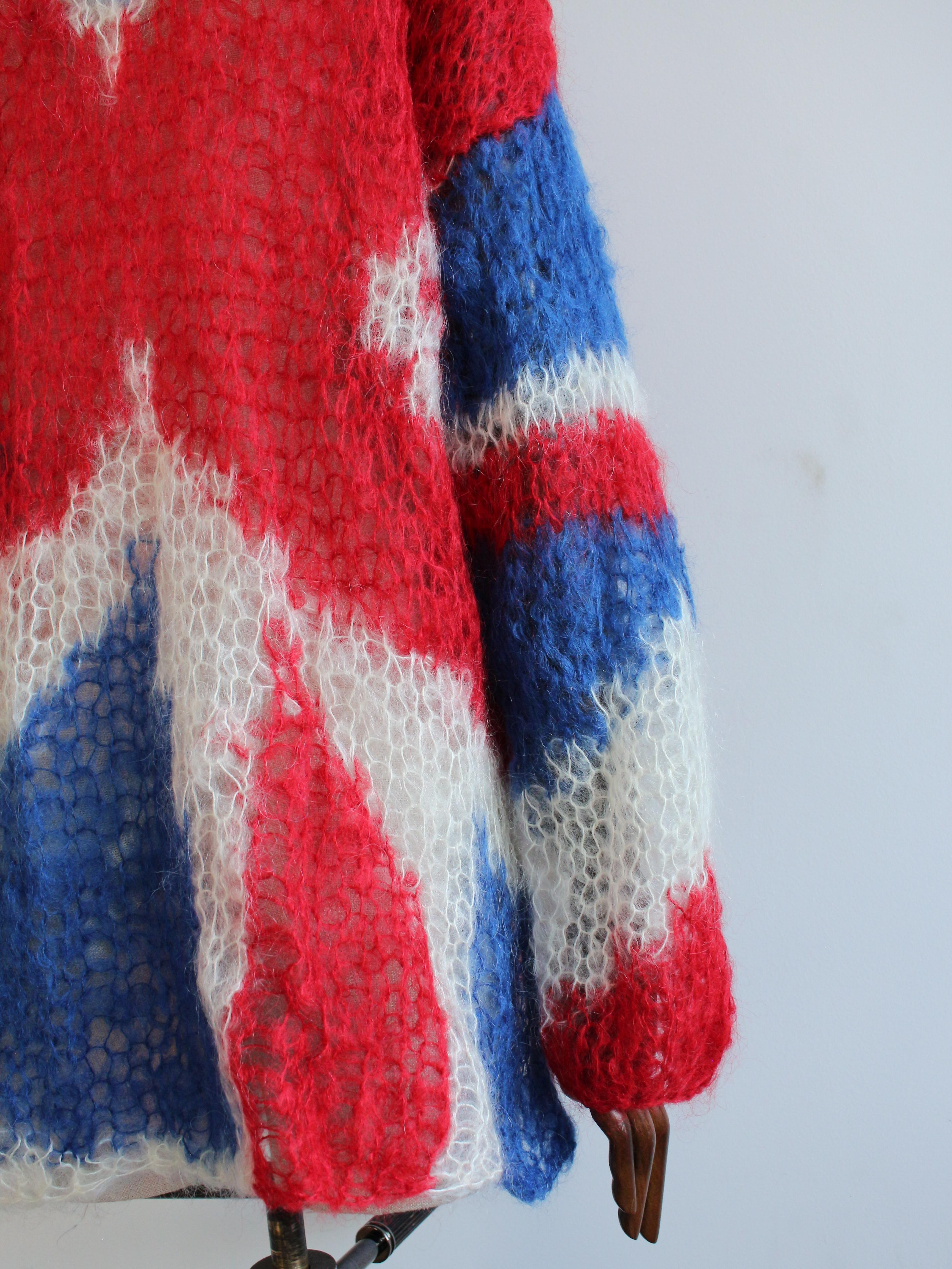 Alexander McQueen A/W08 'The Girl Who Lived In The Tree' maglia Union Jack in mohair in vendita 3