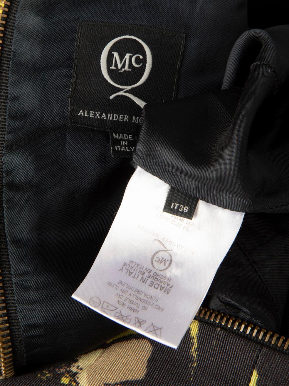 Alexander McQueen - Robe à motifs abstraits - Taille XXS en vente 1