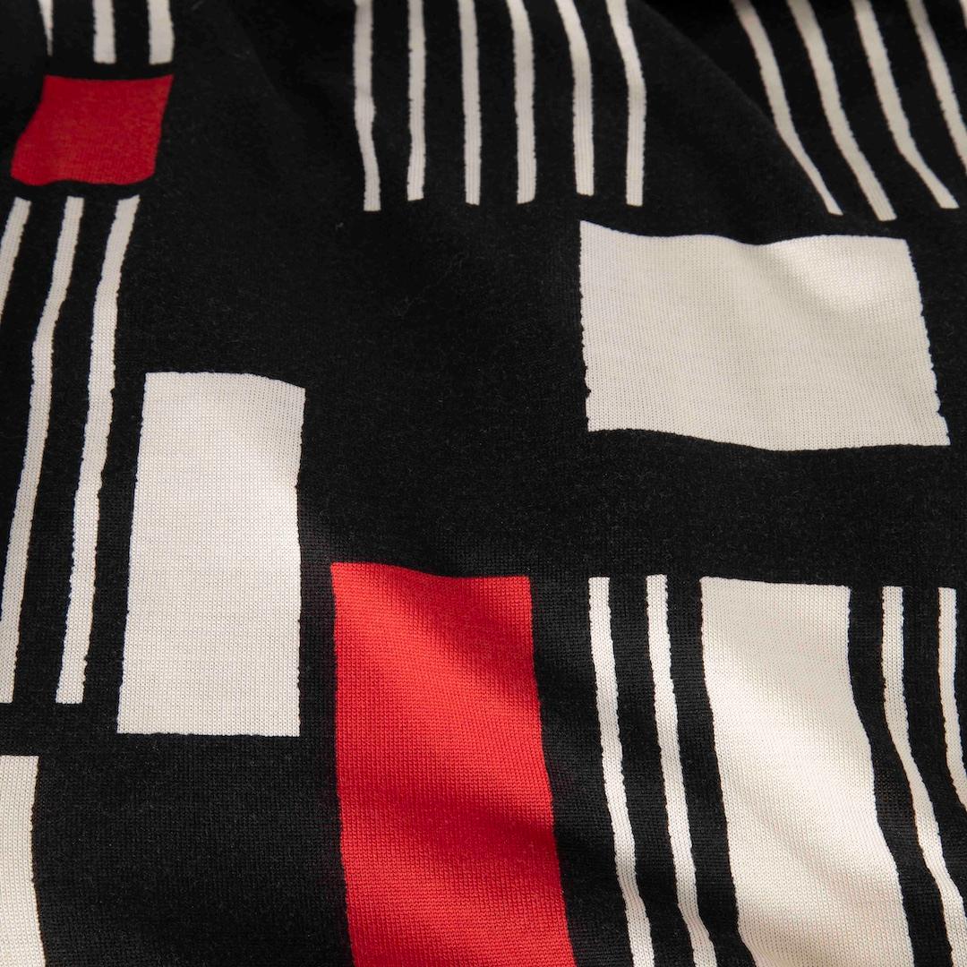 Alexander McQueen Abstraktes knielanges Seidenstrickkleid Größe S (Braun) im Angebot
