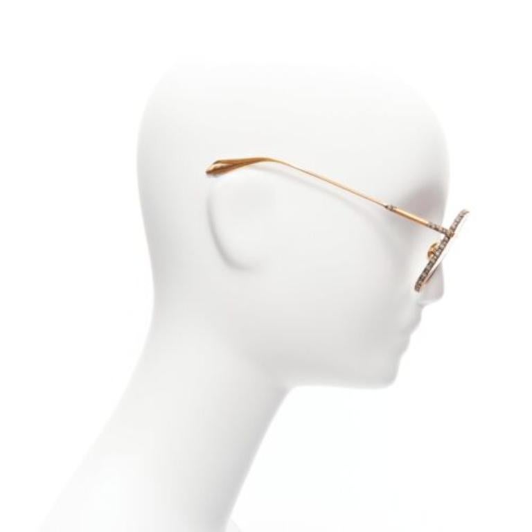 ALEXANDER MCQUEEN AM0180B crystal antique barocco square sunglasses Lady Gaga In Excellent Condition In Hong Kong, NT