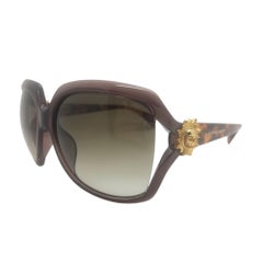 Alexander Mcqueen Amq Gold Schildpatt-Sonnenbrille