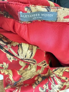 Last Collection Alexander McQueen Angels and Demons 2010 Sz 8 Red Gold Dress