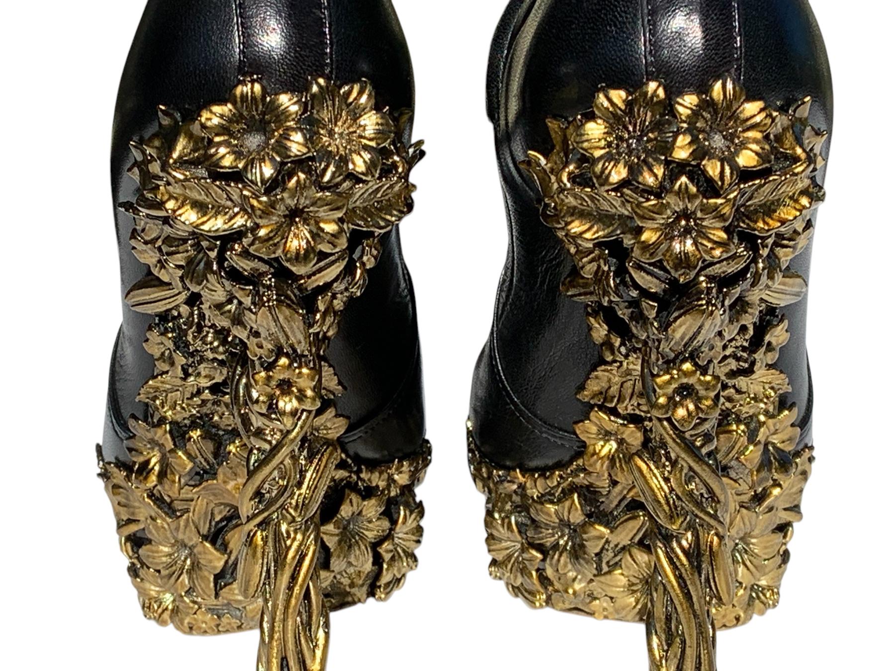 Alexander McQueen 'Angels & Demons' F/W 2010  Black Leather Thigh-High Boots 37 7
