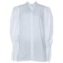 Alexander McQueen Anglaise Cuffed Bell Sleeve Detail Front Button Shirt M