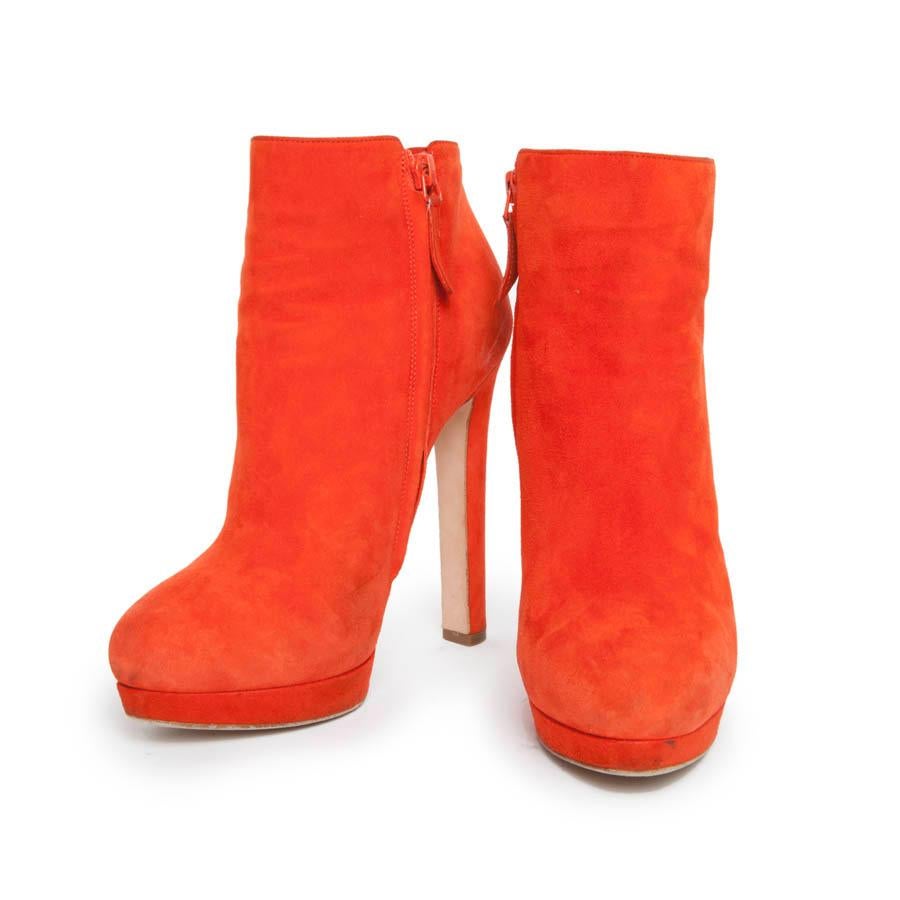 alexander mcqueen boots orange