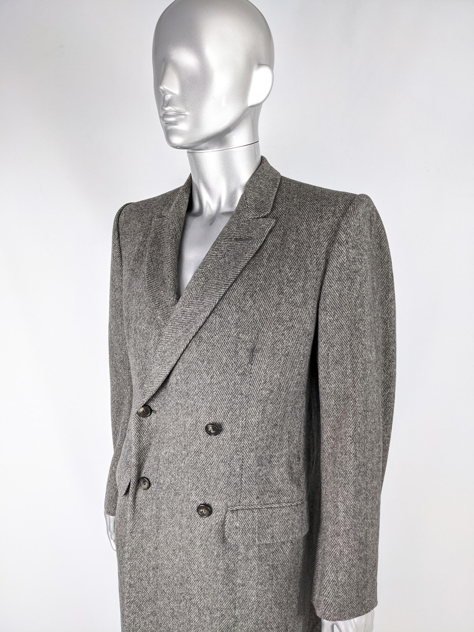 Men's Alexander Mcqueen Archival Bold Shouldered Pure Cashmere Overcoat, A/W 2007