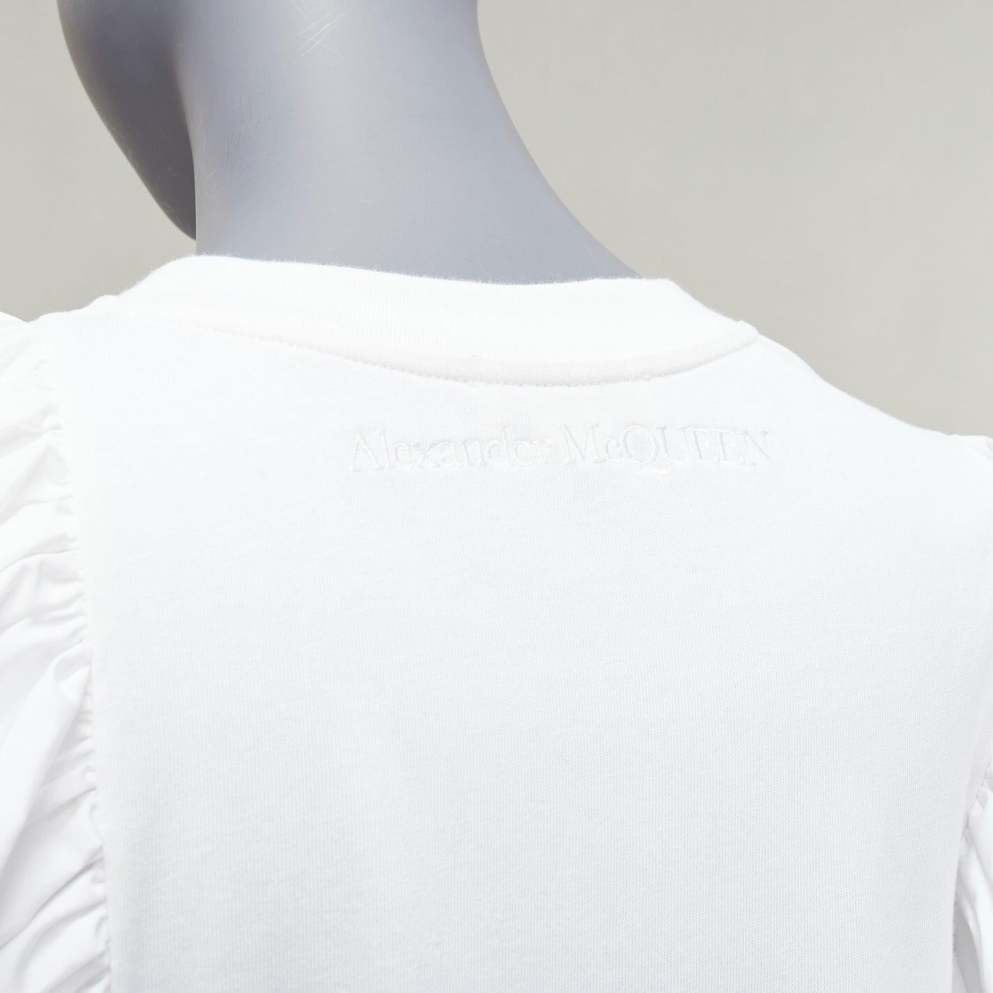 ALEXANDER MCQUEEN Robe évasée asymétrique à manches volantées et taille tombante IT36 XXS en vente 2