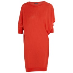 Alexander McQueen Asymmetric Wool Sweater Mini Dress